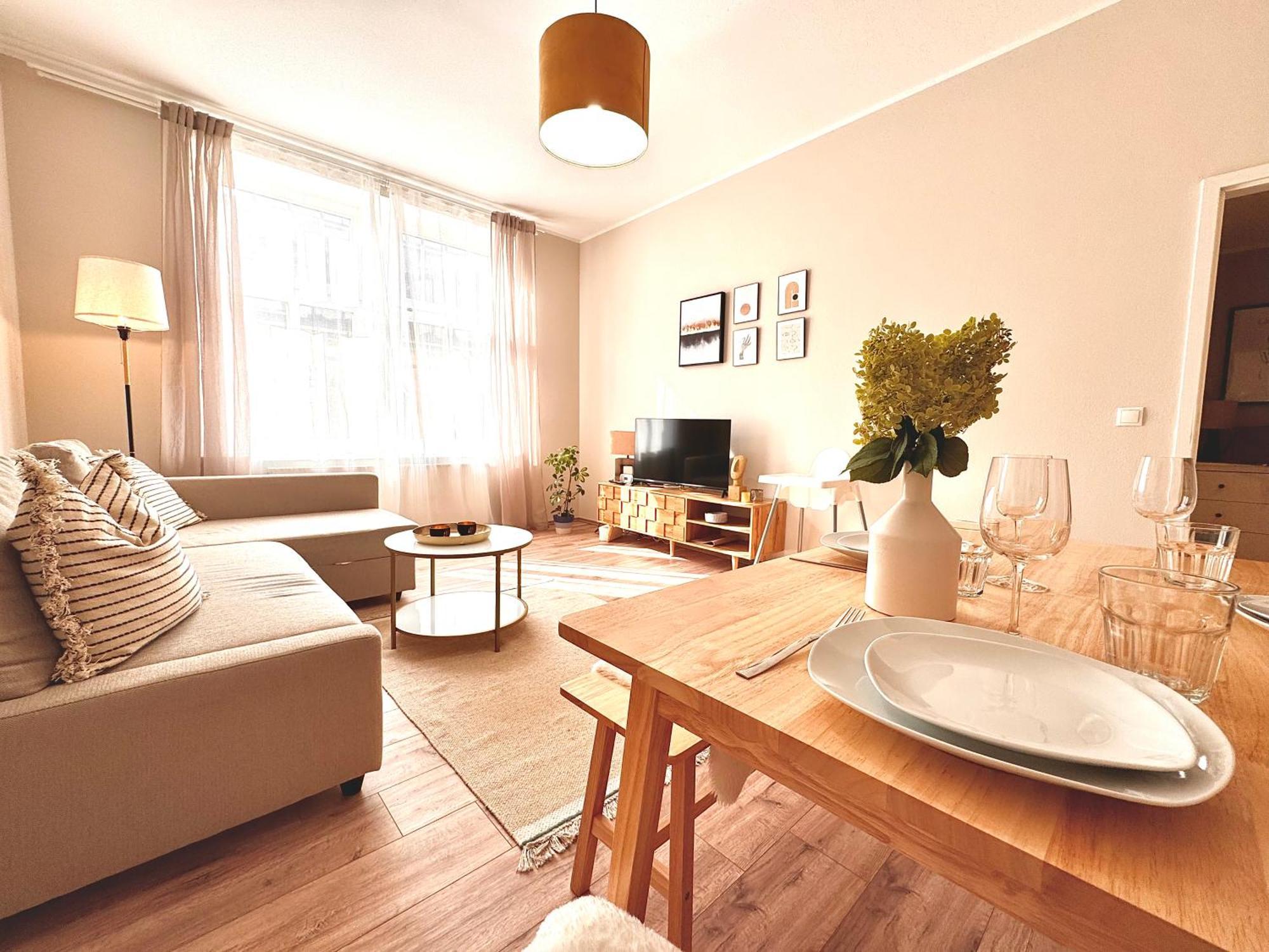 Apartment Herzraum Appartement,kostenfreier Parkplatz,innenstadt Babybett,familie U Buisness,gratis Kaffee Und Tee